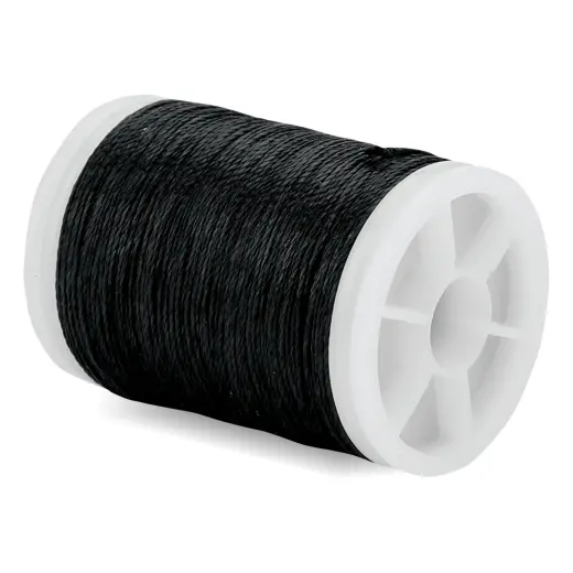 Servisní vlákno k omotávání tětivy luku HME SERVING THREAD. Vyrobeno z odolného černého nylonu 400D s pevností v tahu 23 kg a délkou 110 metrů.